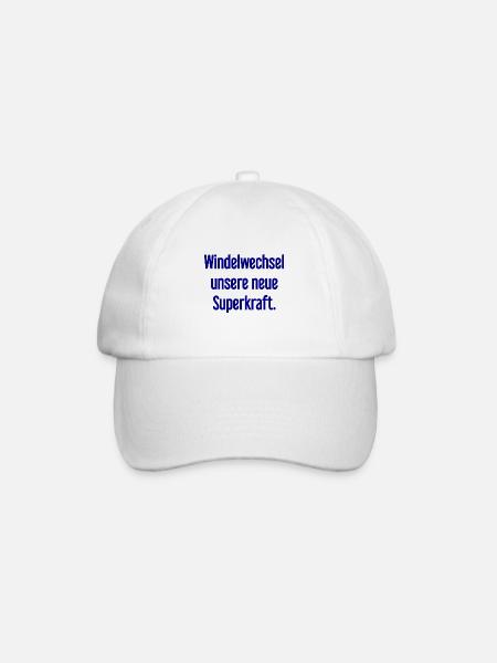 Changement de couche – notre nouveau superpouvoir - Casquette classique - blanc/blanc