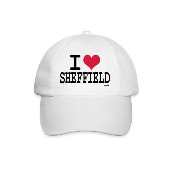 i love sheffield by wam - Baseball Cap - white/white - Front