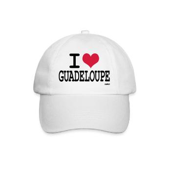 J'aime la guadeloupe - couleurs personnalisables - Casquette classique - blanc/blanc - Devant