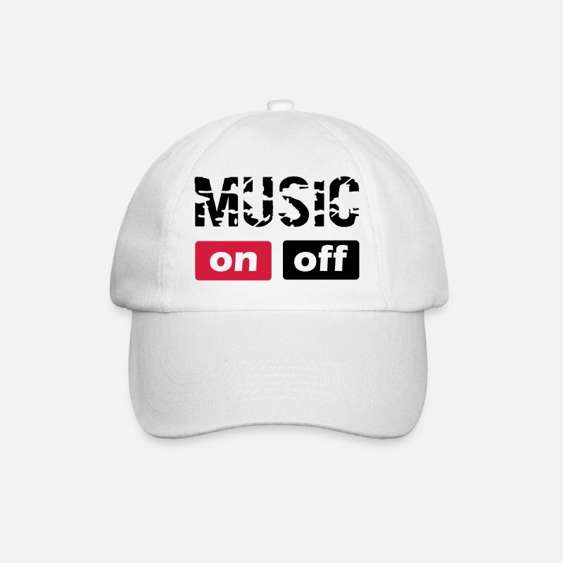 music - Baseballkappe - Weiß/Weiß