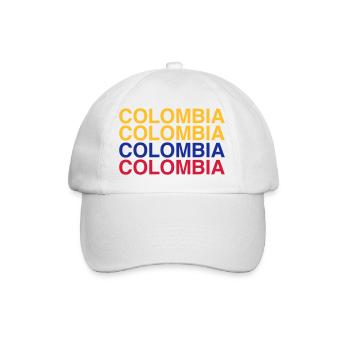 KOLUMBIEN Colombian Flag - COLOMBIA - Baseballkappe - Weiß/Weiß - Vorne