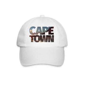 cape-town kapstadt – typo - Baseballkappe - Weiß/Weiß - Vorne