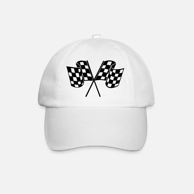 Drapeau Course Cible Voiture - Casquette classique - blanc/blanc