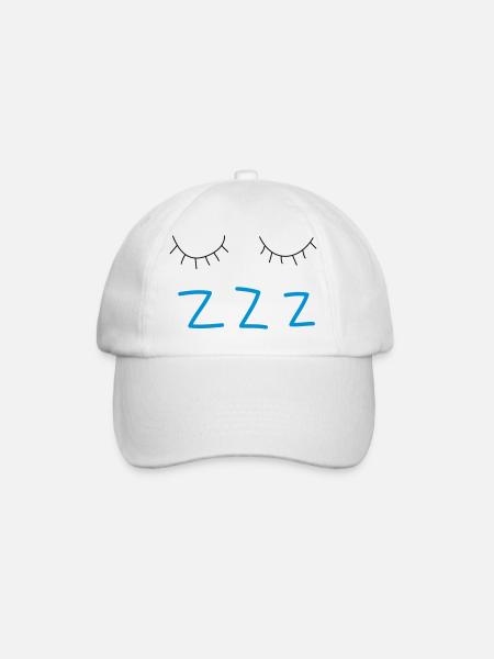 sleep - Baseballkappe - Weiß/Weiß