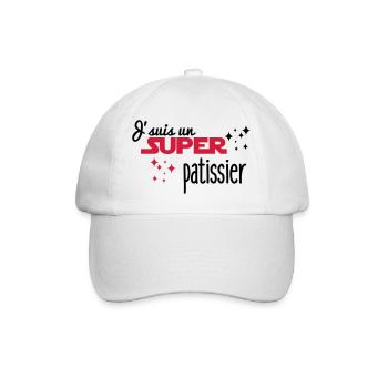 Ich bin ein großer Gebäck - Baseballkappe - Weiß/Weiß - Vorne