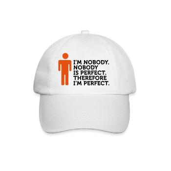 Personne n est parfait. Je ne suis personne. - Casquette classique - blanc/blanc - Devant