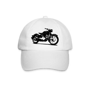 Moto classique vélo015 - Casquette classique - blanc/blanc - Devant