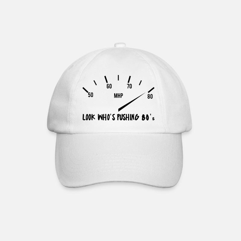 80e anniversaire: Regardez qui Repousser 80 - Casquette classique - blanc/blanc