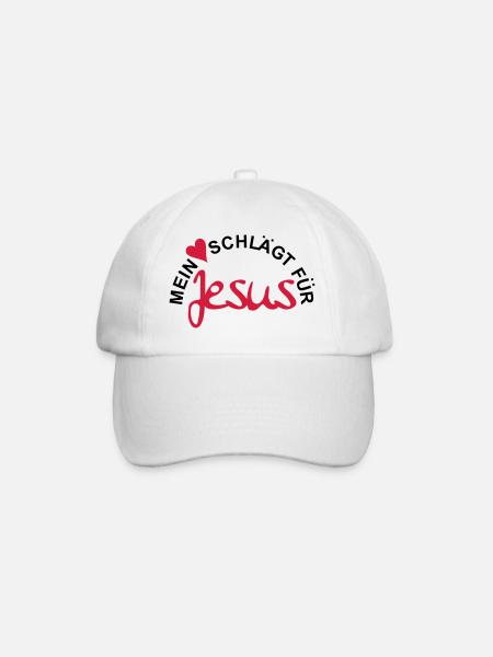 Mon cœur bat pour JESUS - Casquette classique - blanc/blanc
