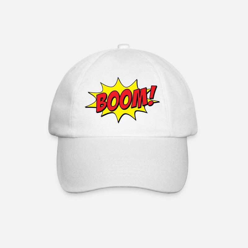 Boom - Baseballkappe - Weiß/Weiß