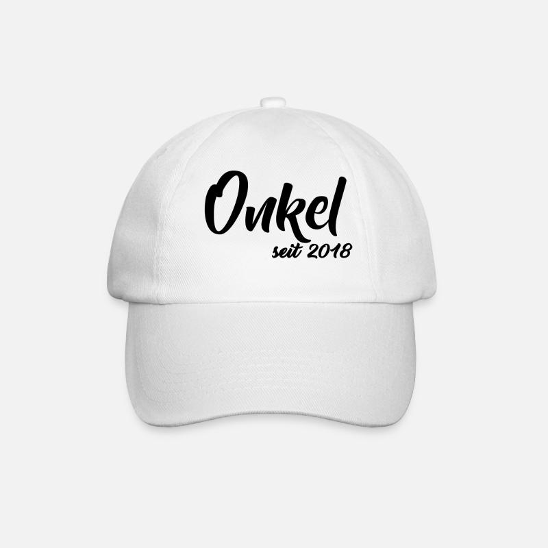 Onkel seit 2018 - Patenonkel Geburt Geschenk - Baseballkappe - Weiß/Weiß