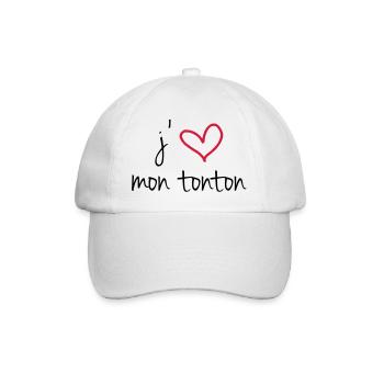 Ich liebe meinen Onkel - Baseballkappe - Weiß/Weiß - Vorne
