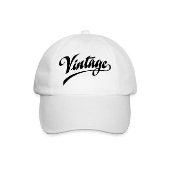 Vintage - Baseballkappe - Weiß/Weiß - Vorne