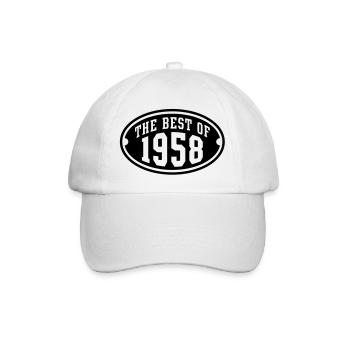 LE MEILLEUR DE 1958 - conception Anniversaire - Casquette classique - blanc/blanc - Devant