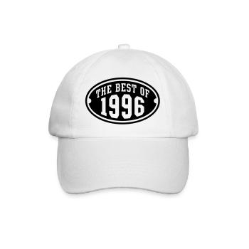 THE BEST OF 1996 - Birthday Geburtstag Design - Baseballkappe - Weiß/Weiß - Vorne