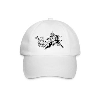 fire wolf - Baseball Cap - white/white - Front