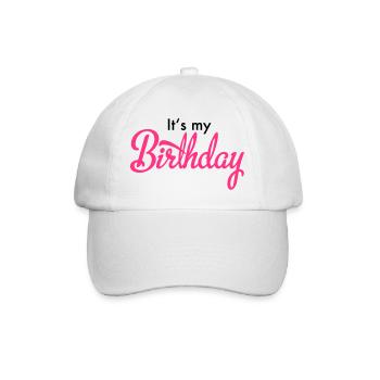 birthday - Baseball Cap - white/white - Front