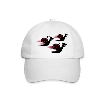 Snail Race - Baseballkappe - Weiß/Weiß - Vorne