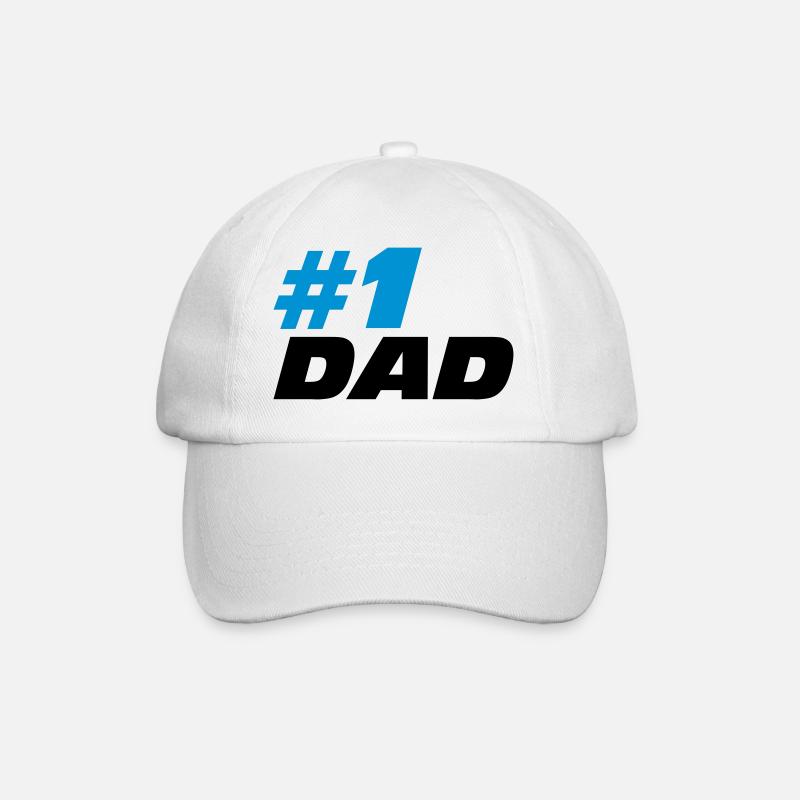 #1 Dad - Casquette classique - blanc/blanc