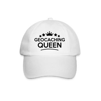 geocaching queen stars - Baseballkappe - Weiß/Weiß - Vorne