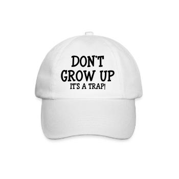 NE GRANDIT PAS C'EST UN PIEGE - Casquette classique - blanc/blanc - Devant