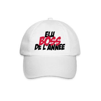 Elu B.O.S.S de l'année ! - Casquette classique - blanc/blanc - Devant