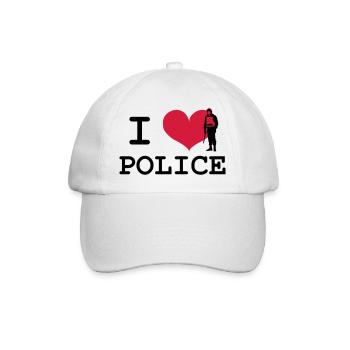 I Love Police - Casquette classique - blanc/blanc - Devant