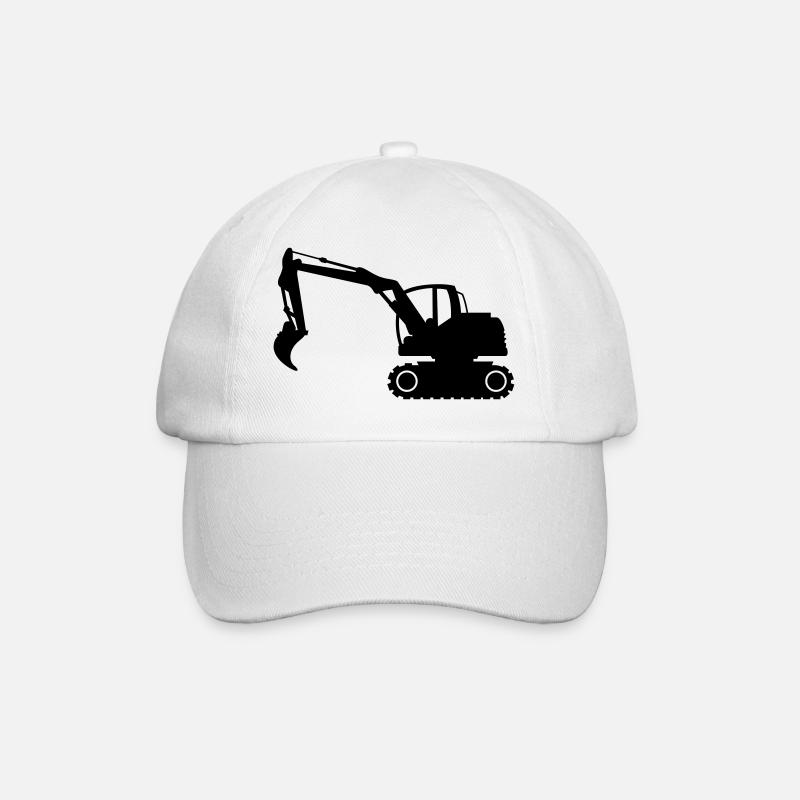 Bagger Ausgräber - Baseballkappe - Weiß/Weiß