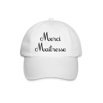 merci maîtresse cadeau de fin d'année école - Casquette classique - blanc/blanc - Devant