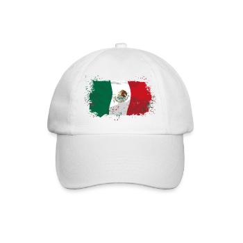 Mexico Flag - Baseballkappe - Weiß/Weiß - Vorne
