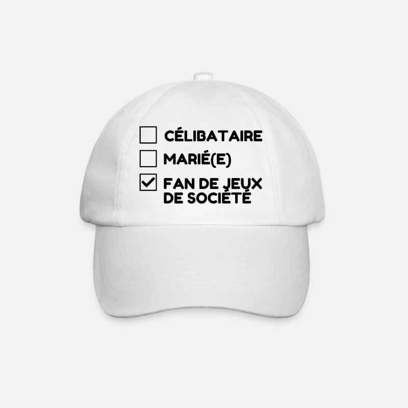 Board Game Brettspiel Jeu de Société Geek - Baseball Cap - white/white
