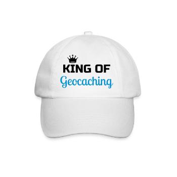 Geocaching / Geocacher / Compass / GPS - Baseball Cap - white/white - Front
