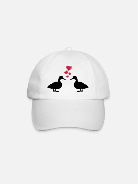 ducks_in_love_01 - Baseballkappe - Weiß/Weiß