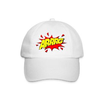 Arrg / wut / comic - Baseballkappe - Weiß/Weiß - Vorne
