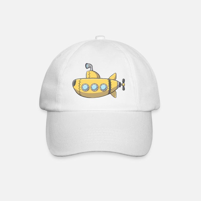Sous-marin jaune - Casquette classique - blanc/blanc