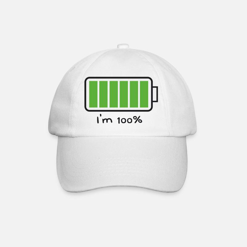 i'm 100 % - Casquette classique - blanc/blanc