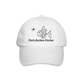 Fisch fischen Fischer - Baseballkappe - Weiß/Weiß - Vorne