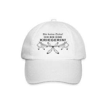 Ich bin eine Kriegerin - Baseballkappe - Weiß/Weiß - Vorne