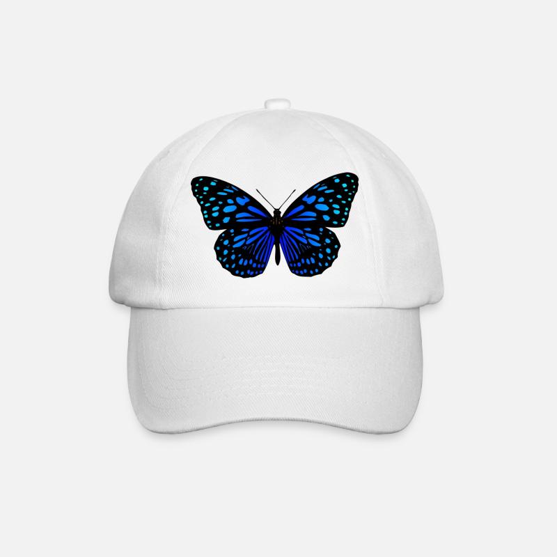 Bleu papillon - Casquette classique - blanc/blanc