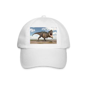 Dinosaur Tyrannosaurus Rex - Baseball Cap - white/white - Front