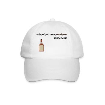 Conjonctions de coordination, pastis - Casquette classique - blanc/blanc - Devant
