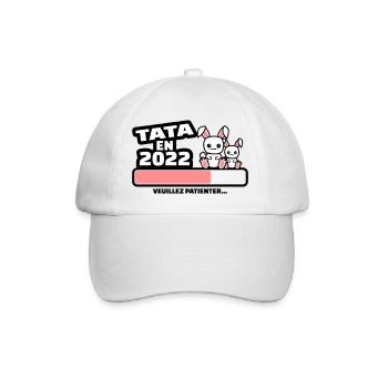tata en 2022 annonce grossesse tata - Casquette classique - blanc/blanc - Devant