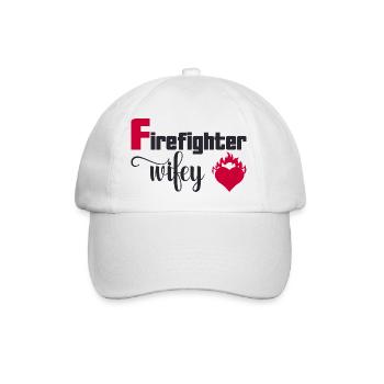 Firefighter wifey - Baseball Cap - white/white - Front