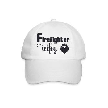 Firefighter wifey - Baseball Cap - white/white - Front
