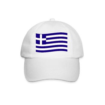Grèce Drapeau grec Hellas Hellène - Casquette classique - blanc/blanc - Devant