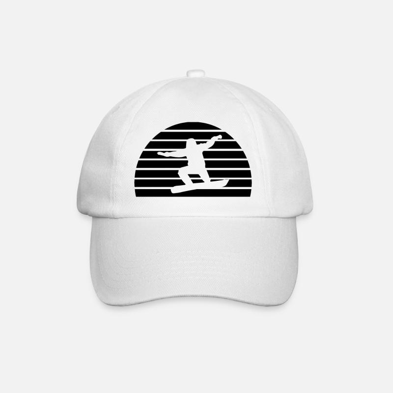 Snowboard Snowboarder - Baseballkappe - Weiß/Weiß