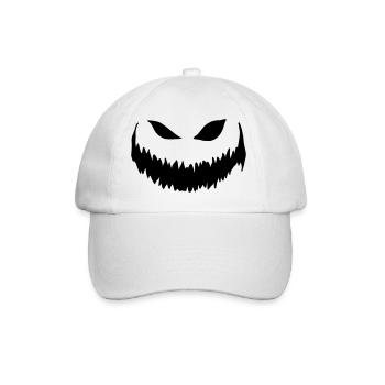 Halloween - Pumpkin Face - Baseball Cap - white/white - Front