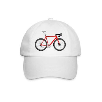 Samsi-Shirts vélo de route rouge - Casquette classique - blanc/blanc - Devant