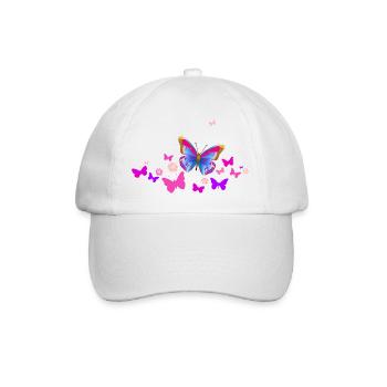 Butterfly Butterfly Insects Spring Summer colorful - Baseball Cap - white/white - Front