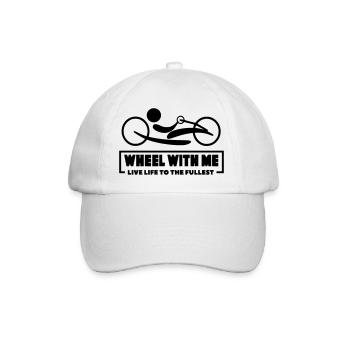 Roll with me with my wheelchair handbike * - Baseball Cap - white/white - Front